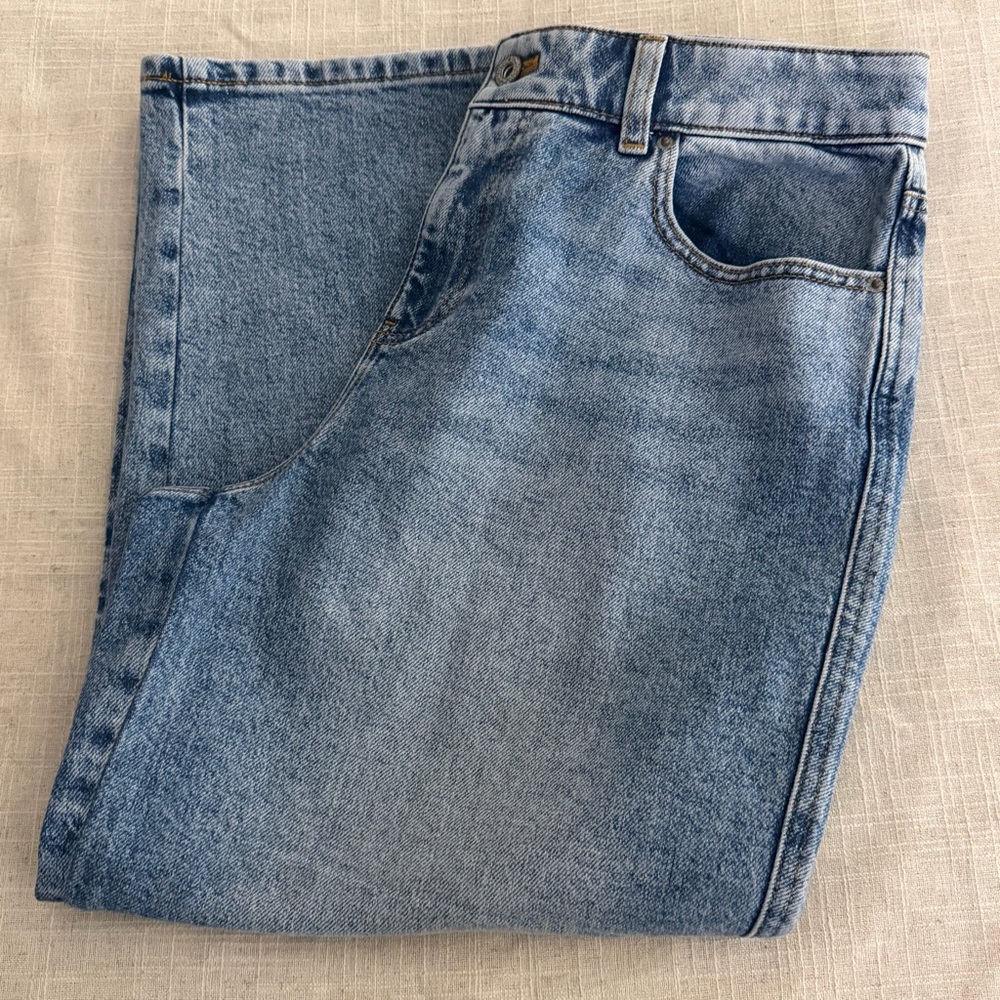 Talbots 10P High Waist Straight Ankle Jeans Light Wash Petite